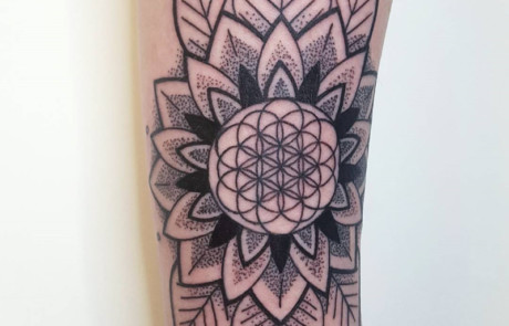 sacred geometry lotus tattoo